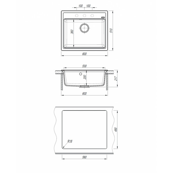 Кухонная мойка ABBER Quarz AQ2902W белый