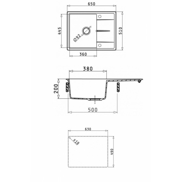 Кухонная мойка ABBER Quarz AQ2903G серый