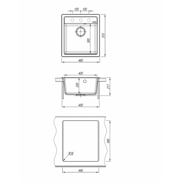 Кухонная мойка ABBER Quarz AQ2901W белый