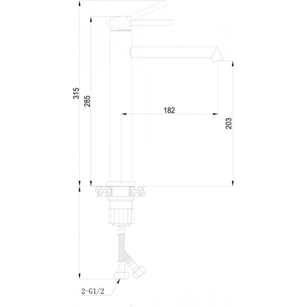 Смеситель STELLA B для раковины, черный BOCH MANN BM9130