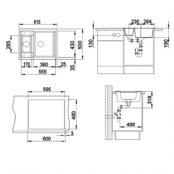 Кухонная мойка Blanco Metra 6 кофе 516162