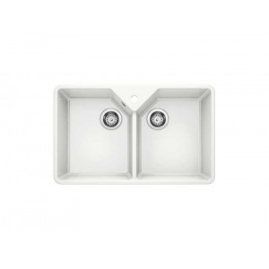 Кухонная мойка Blanco VILLAE Double глянцевый белый 525164 Кухонная мойка Blanco VILLAE Double глянцевый белый 525164