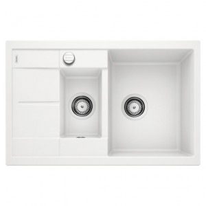 Кухонная мойка Blanco Metra 6 S Compact мягкий белый 527114 клапан-автомат