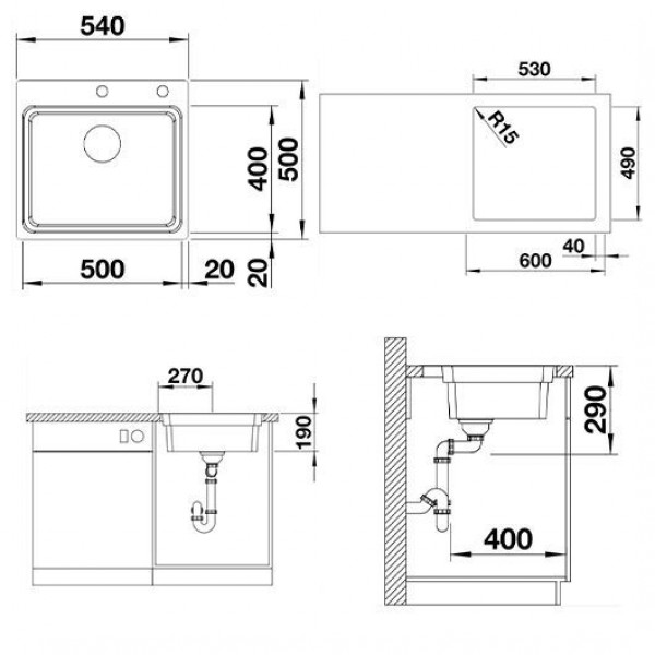 Кухонная мойка Blanco Etagon 500-IF/A 521748