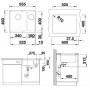 Мойка кухонная Blanco SUBLINE 340/160-U SILGRANIT PuraDur черный (чаша справа) 525986