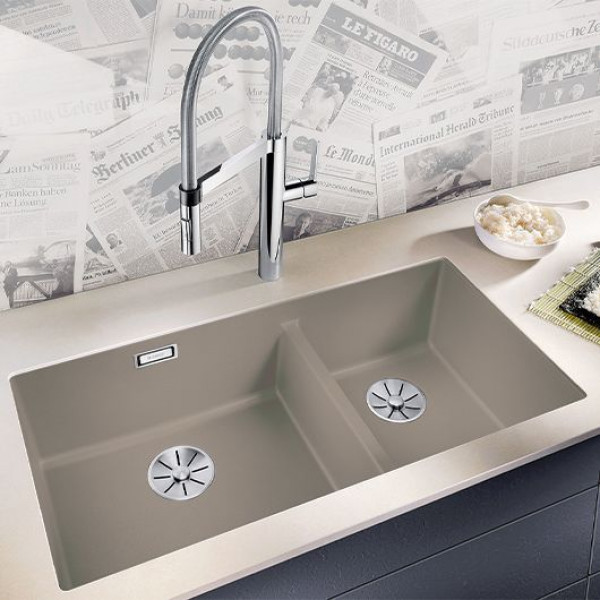 Кухонная мойка BLANCO SUBLINE 480/320-U серый беж 523591