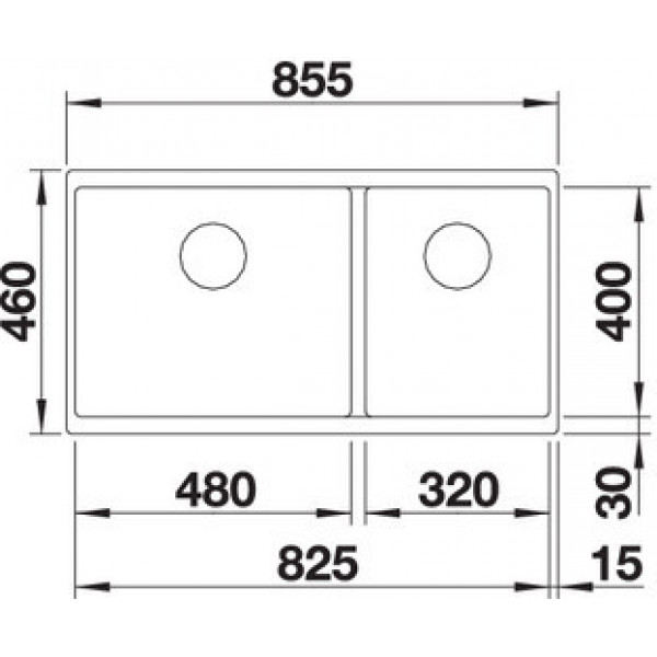 Кухонная мойкаBlanco SUBLINE 480/320-U черный 525993