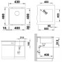 Кухонная мойка BLANCO SUBLINE 400-U антрацит 523422
