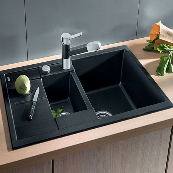 Кухонная мойка Blanco Metra 6S Compact Silgranit PuraDur антрацит 513473