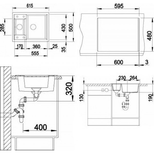 Кухонная мойка Blanco Metra 6 черный 525922