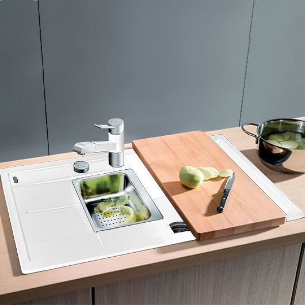 Кухонная мойка Blanco Metra 6S Compact Silgranit PuraDur белая 513468