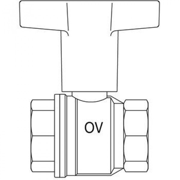 Кран шаровой Oventrop Optibal 1" ВВ
