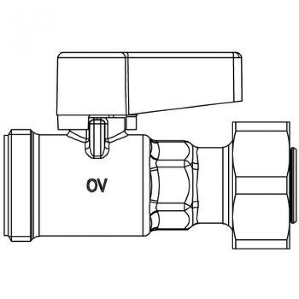 Кран шаровой Oventrop Multidis SF 3/4" ВН для контурной гребёнки