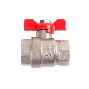 Кран шаровой ARROWHEAD 3/4" ручка бабочка ВН-ВН никелированный PN40