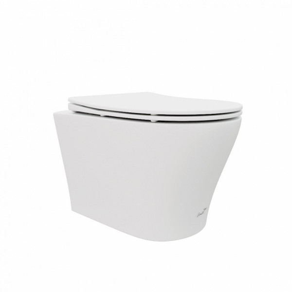 Унитаз подвесной Ceruttispa ADIGE Aria MW CT9245 безободковый (490х360х355) белый матовый, ТЕРМООБЖИГ (не плёнка)