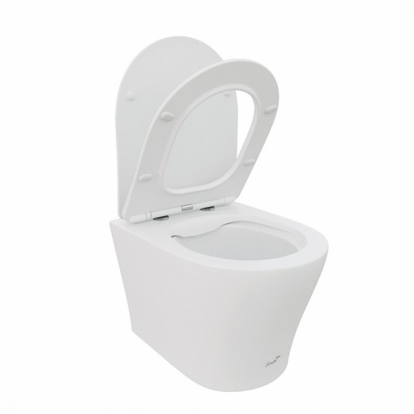 Унитаз подвесной Ceruttispa ADIGE Aria MW CT9245 безободковый (490х360х355) белый матовый, ТЕРМООБЖИГ (не плёнка)