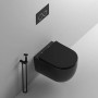 Унитаз подвесной Ceruttispa OGLIO Aria MB CT9239 безободковый (485х365х350) черный матовый, ТЕРМООБЖИГ (не плёнка)