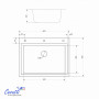 Кухонная мойка Ceruttispa GLORIA 60B nano black (графит) из нержавеющей стали (600х500х220)
