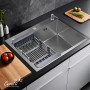 Кухонная мойка Ceruttispa GLORIA 60 nano embos (матовый хром) из нержавеющей стали (600х500х220)