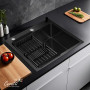 Кухонная мойка Ceruttispa GLORIA 50B nano black (графит) из нержавеющей стали (500х500х220)