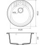 Мойка для кухни Granfest Rondo 520 топаз