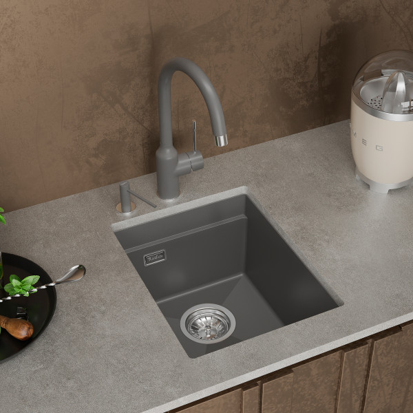 Мойка для кухни Rivelato LINO 354 grigio metallizz