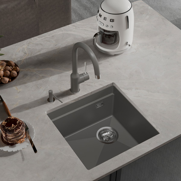 Мойка для кухни Rivelato LINO 454-R grigio metallizz