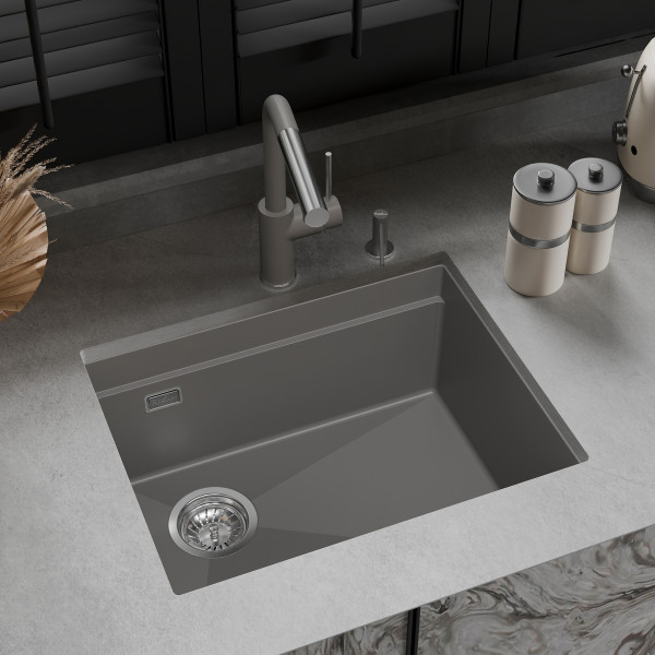 Мойка для кухни Rivelato LINO 554-L grigio metallizz