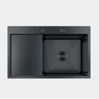 Мойка для кухни Hoffger 7850-R Black (Чёрная), правая чаша Мойка для кухни Hoffger 7850-R Black (Чёрная), правая чаша