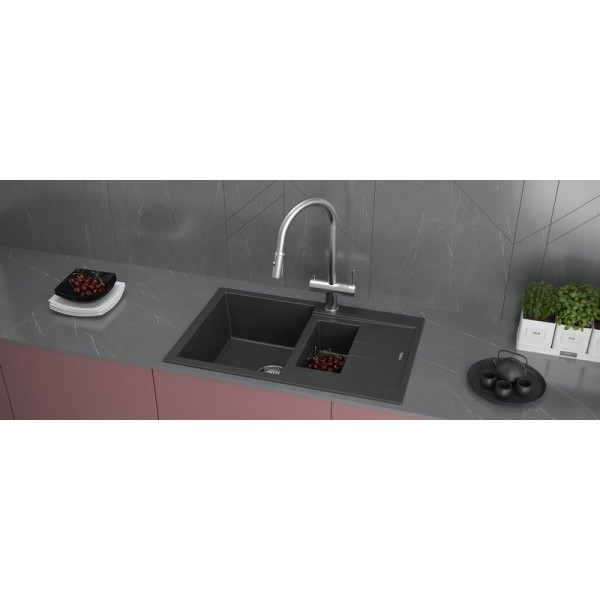 Кухонная мойка KUCHENSTERN PLAT 60-2 белый 207WH20