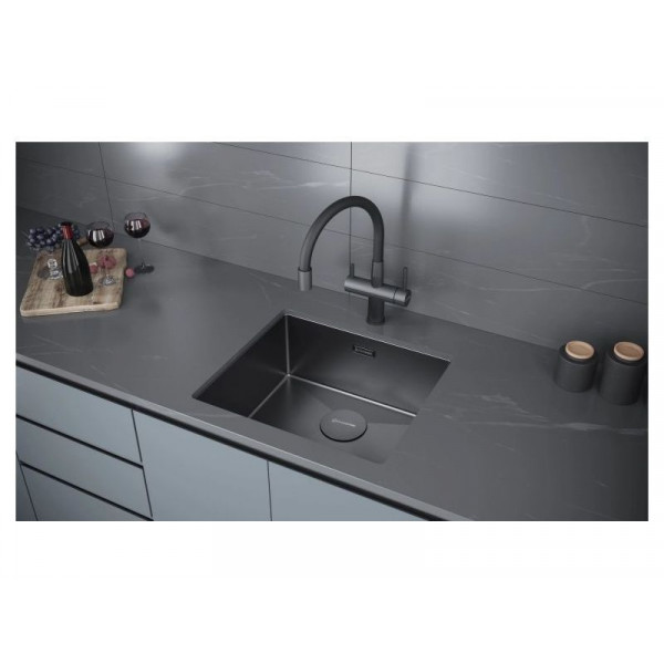 Кухонная мойка KUCHENSTERN KRAFT 50 вороненая сталь 501GM50