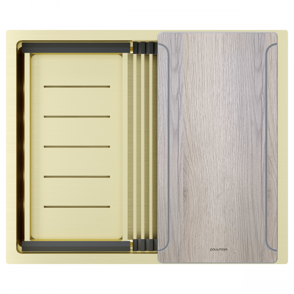 Мойка нерж. сталь NEXT-MULTI SINK 54 UNI, PM785445-LG, светлое золото, 540х450мм, Paulmark