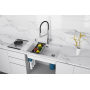 Мойка LUMI 74UNI-SKEW, IT-GRANIT, LU74SK-WH, белый, 740х440, Paulmark