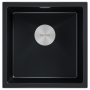 Мойка LUMI 45UNI, IT-GRANIT, LU45-BLM, черный, 455х460, Paulmark