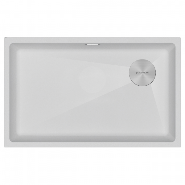 Мойка LUMI 74UNI-SKEW, IT-GRANIT, LU74SK-WH, белый, 740х440, Paulmark