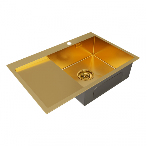 Кухонная мойка Paulmark Atlan 78 R PM217851-BGR Брашированное золото