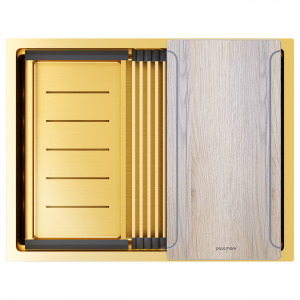 Мойка нерж. сталь NEXT-MULTI SINK 58 UNI, PM785845-BG, брашированное золото, 580х450мм, Paulmark