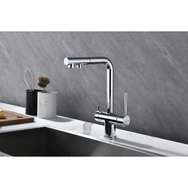 Смеситель для кухни SERPENTINE, хром, Se213222-CR, Paulmark