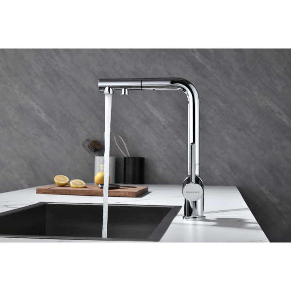 Смеситель для кухни SERPENTINE, хром, Se213222-CR, Paulmark