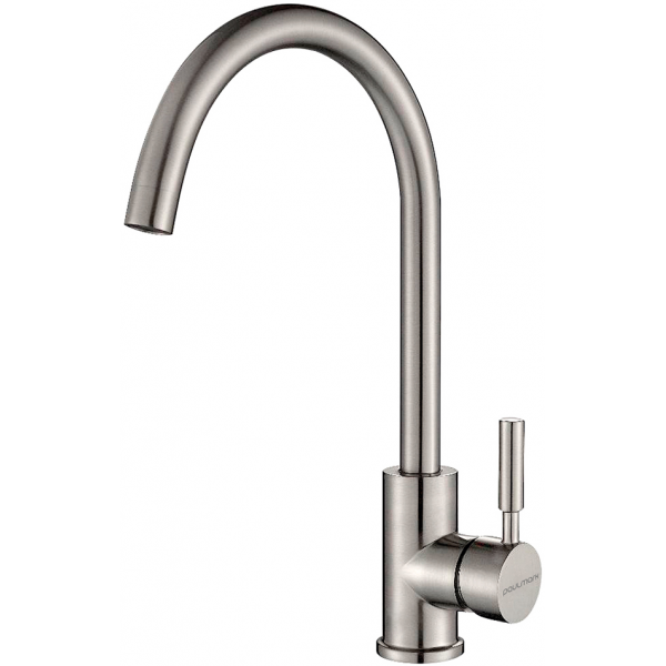 Смеситель для кухни HOLSTEIN, брашированная сталь, Ho212063-BS, Paulmark