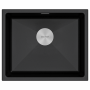 Мойка LUMI 55UNI, IT-GRANIT, LU55-BL, черный гранит, 555х460, Paulmark