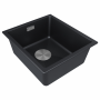 Мойка LUMI 41UNI, IT-GRANIT, LU41-BLM, черный, 410х460, Paulmark