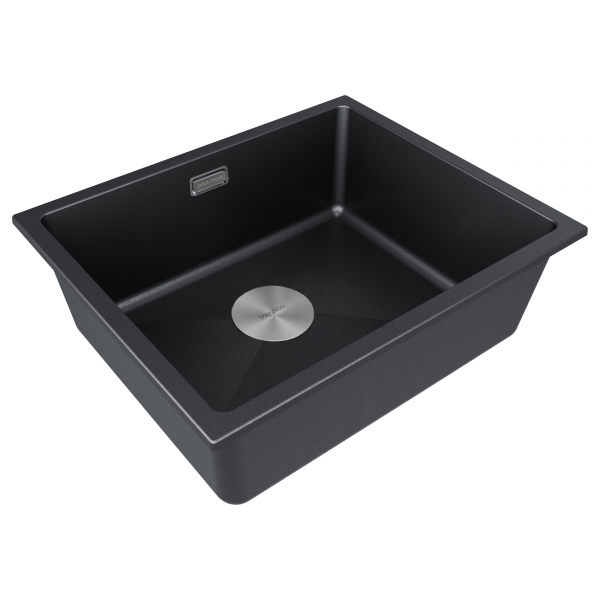 Мойка LUMI 55UNI, IT-GRANIT, LU55-BLM, черный, 555х460, Paulmark