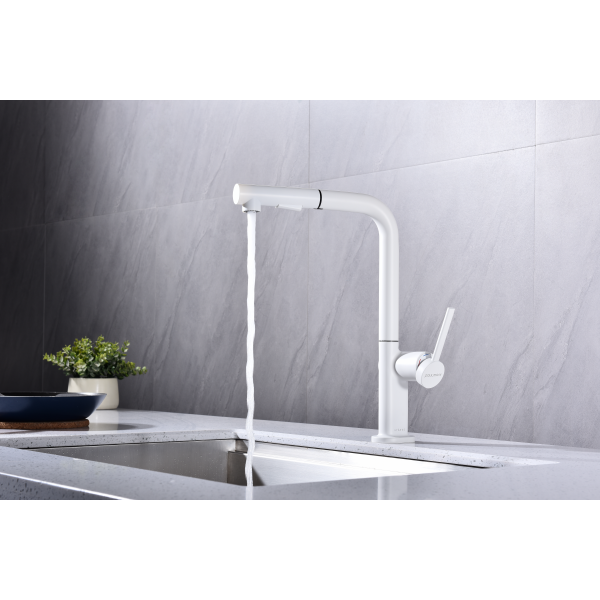 Смеситель для кухни NEO, белый матовый, Ne214419-WH, Paulmark