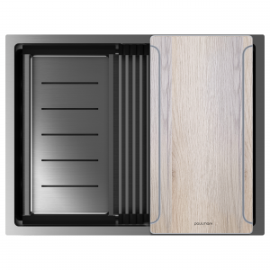 Мойка нерж. сталь NEXT-MULTI SINK 58 UNI, PM785845-GM, вороненая сталь,580х450мм, Paulmark Мойка нерж. сталь NEXT-MULTI SINK 58 UNI, PM785845-GM, вороненая сталь,580х450мм, Paulmark