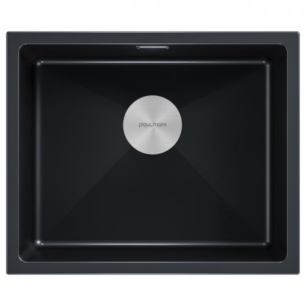 Мойка LUMI 55UNI, IT-GRANIT, LU55-BLM, черный, 555х460, Paulmark