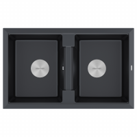 Кухонная мойка Paulmark Zwilling PM238150-BLM Черный металлик Кухонная мойка Paulmark Zwilling PM238150-BLM Черный металлик