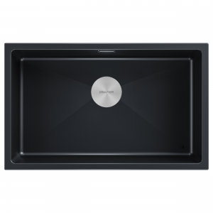 Мойка LUMI 74UNI, IT-GRANIT, LU74-BLM, черный, 740х460, Paulmark