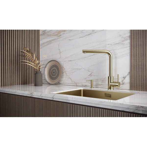 Смеситель для кухни TWIN, светлое золото, Tw213622-LG, Paulmark