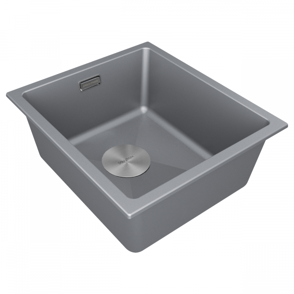 Мойка LUMI 41UNI, IT-GRANIT, LU41-GRM, серый металлик, 410х460, Paulmark